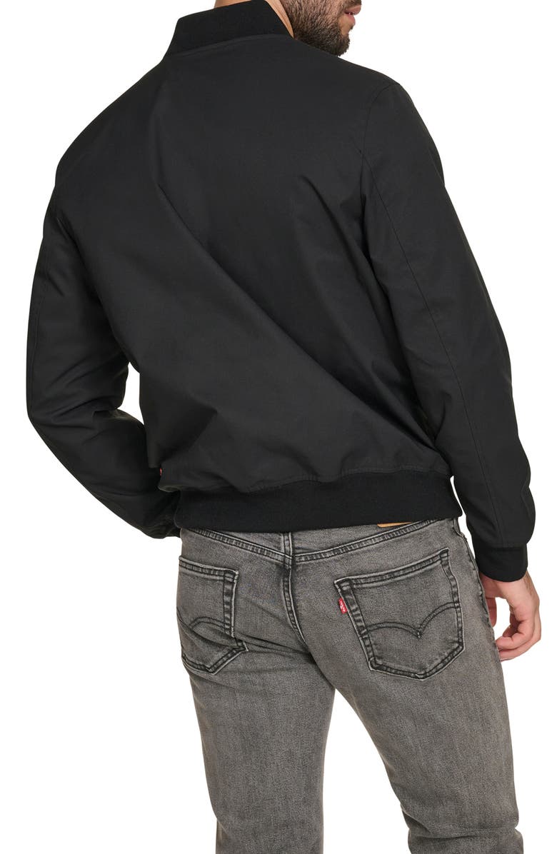 Levi's Oxford Water Resistant Bomber Jacket, Alternate, color, Black