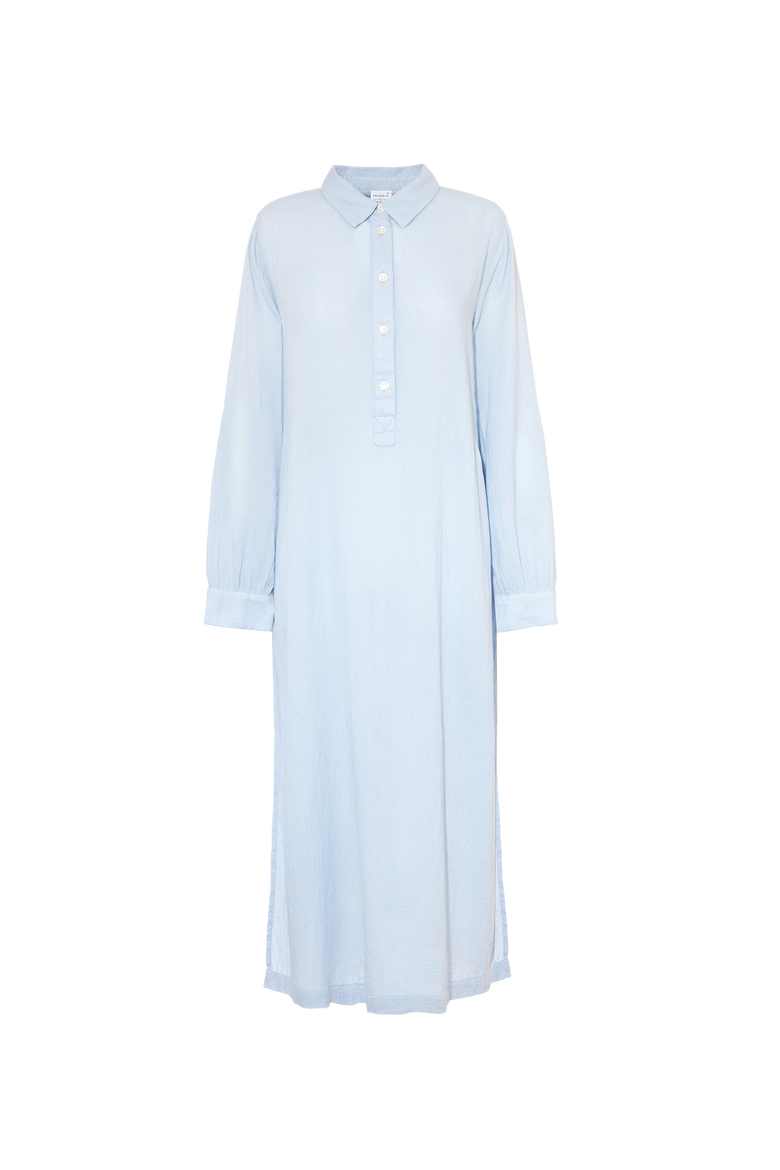 The Long Sleeve Maxi Shirt, Alternate, color, Navy Blue Stripe