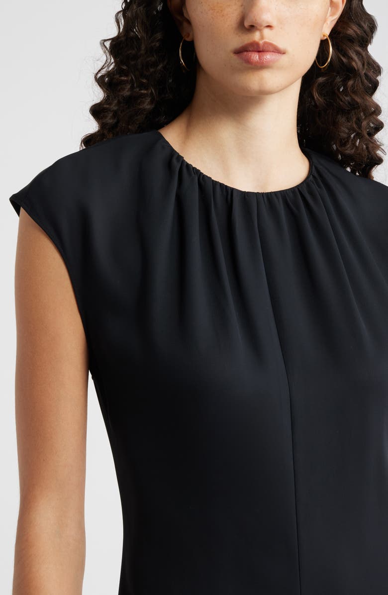 Nordstrom Shirred Cap Sleeve Maxi Dress, Alternate, color, Black