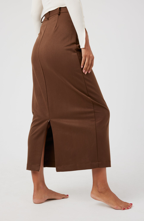 By Tess Collection Milani Skirt In Brown