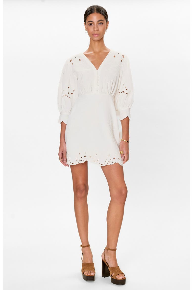 Rachelle Button Front Dress, Main, color, Ivory