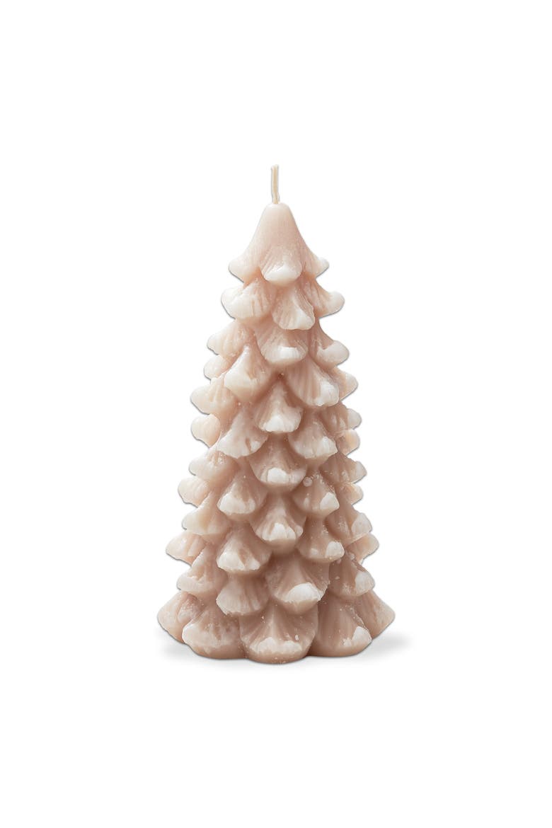 Frosted Pine Tree BCandle - Sculpted Paraffin Wax, Main, color, Pink
