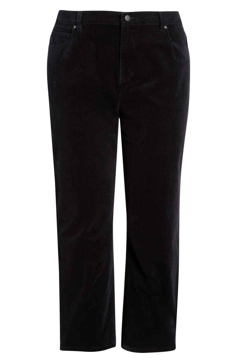 Eileen Fisher High Waist Ankle Straight Leg Jeans, Alternate, color, Black