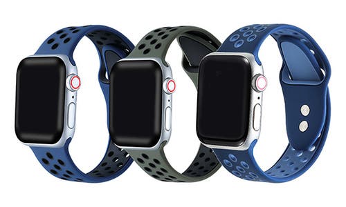 The Posh Tech Assorted 3-pack Silicone Apple Watch® Watchbands In Assorted