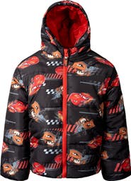 Disney Cars Hooded Zip-up Puffer Coat (toddler & Little Kid)