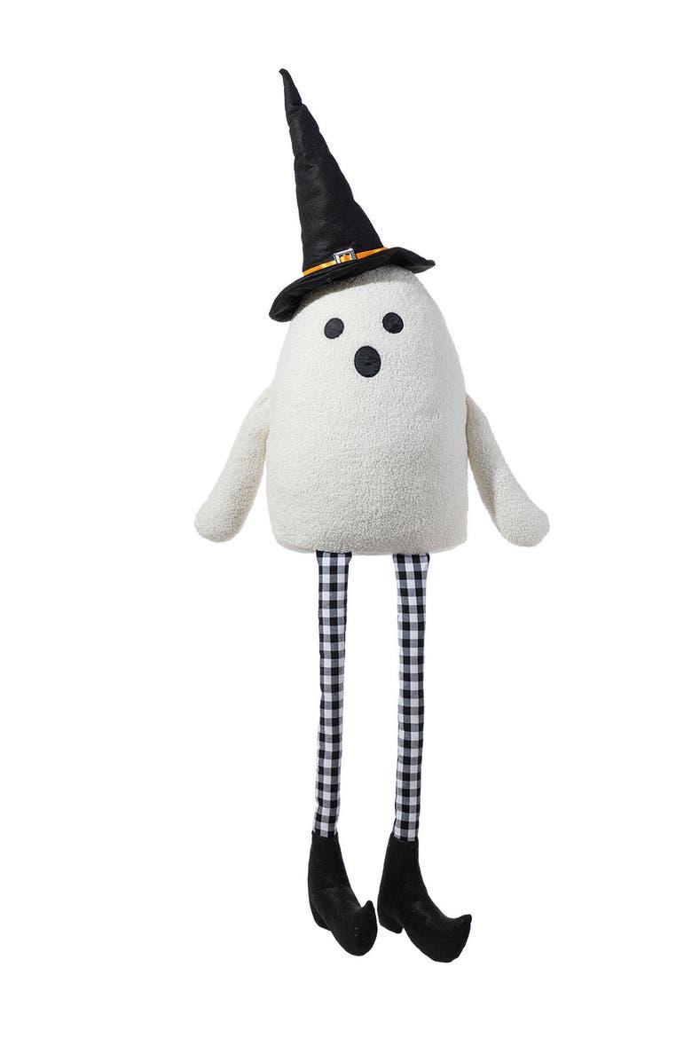 5ft Halloween Lighted Fabric Ghost Shelf Sitter, Alternate, color, White