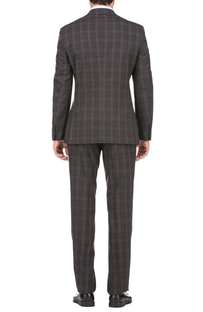 English Laundry Plaid Two Button Notch Lapel Trim Fit Suit, Alternate, color,
