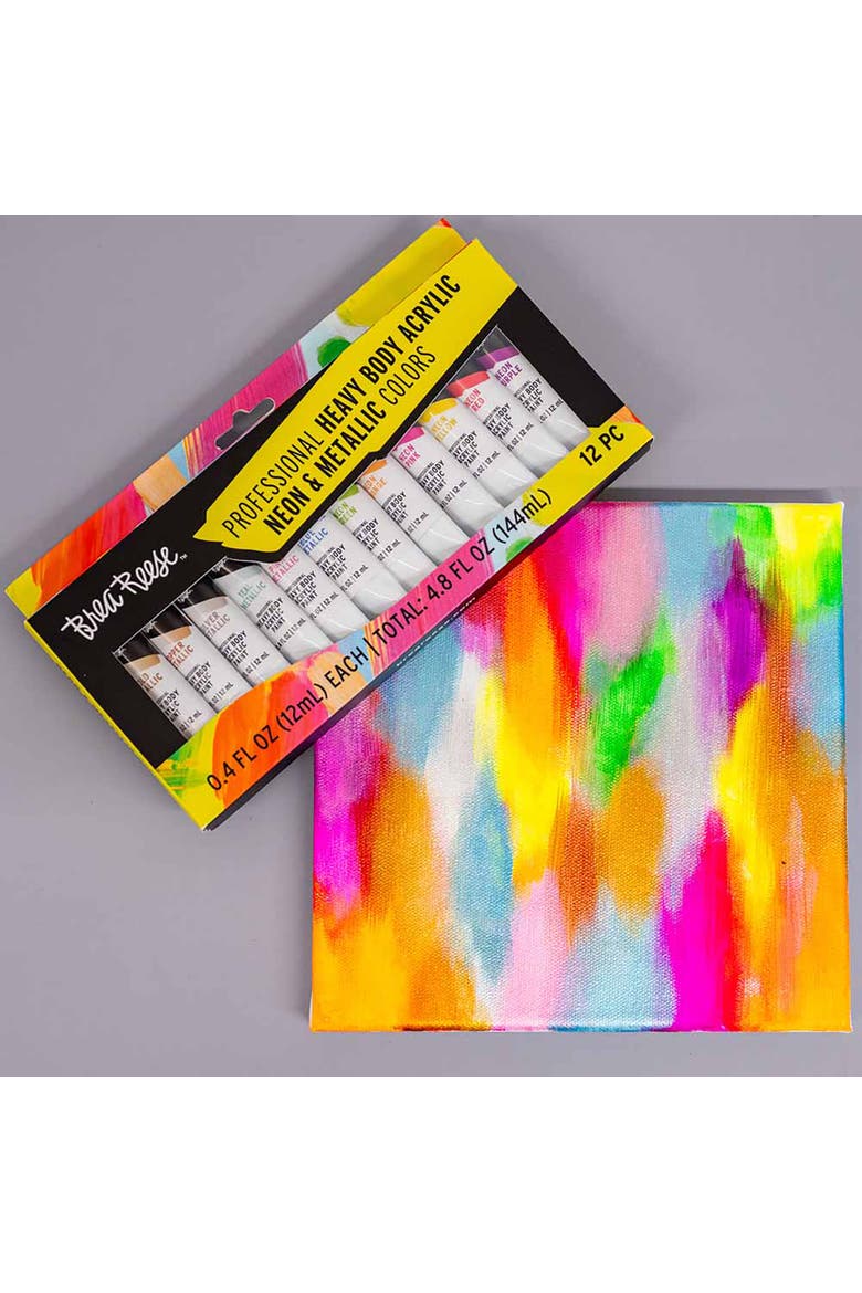 Professional Heavy Body Acrylic Paint Set 12 Tubes, Alternate, color, Multicolored