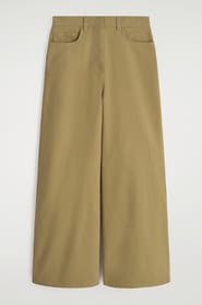 COS Cotton Cropped Wide-Leg Trousers