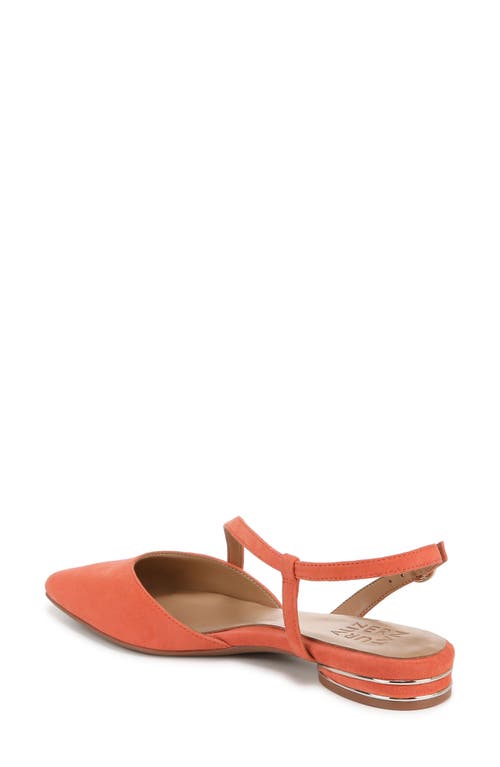 Naturalizer Hawaii Pointed Toe Slingback Flat In Orange