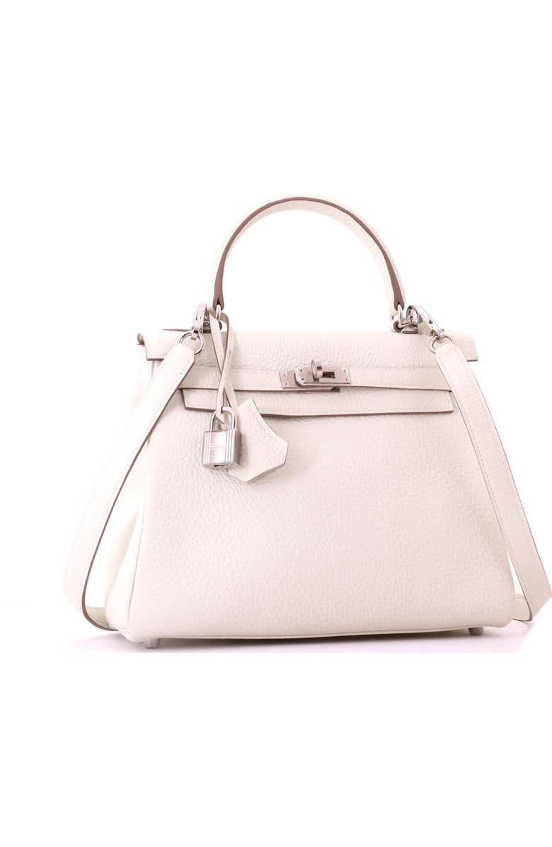 Pre-Owned Hermes Kelly Handbag Light Togo with Palladium Hardware 25, Alternate, color, Mushroom