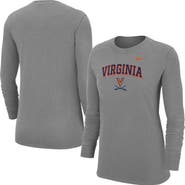 Nike Women's Nike Heather Gray Virginia Cavaliers Core Long Sleeve T-Shirt