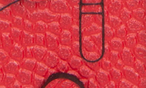 Thom Browne Hector Pebble Grain Leather Bag Charm In Red