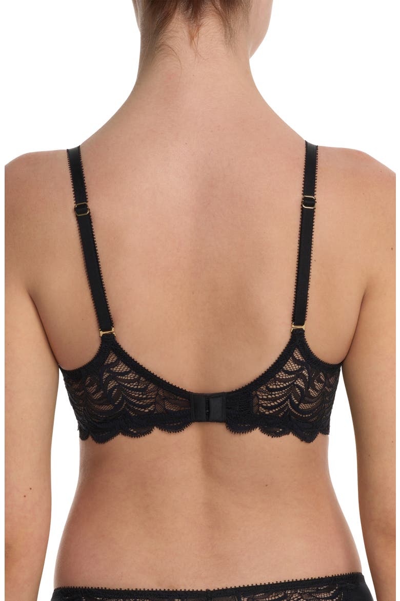 Persuasion Lace Convertible Plunge T-Shirt Bra, Alternate, color, BLACK