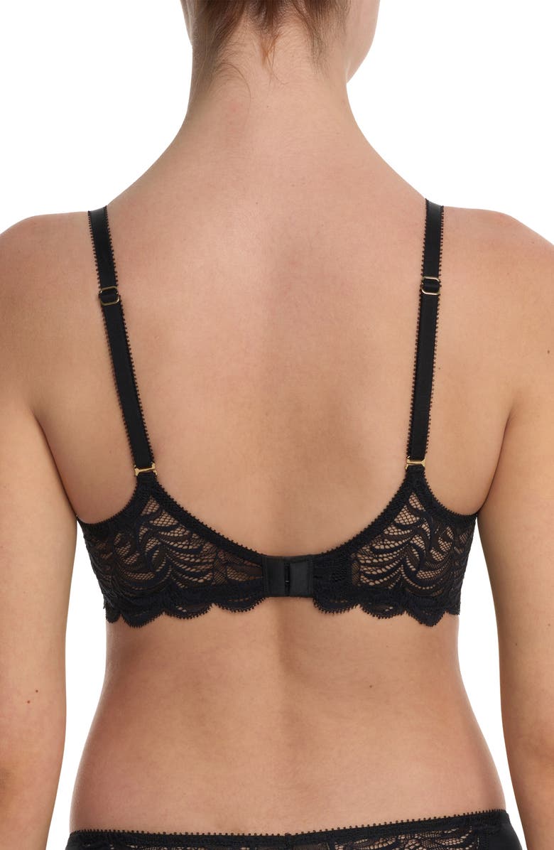 Natori Persuasion Lace Convertible Plunge T-Shirt Bra, Alternate, color, Black