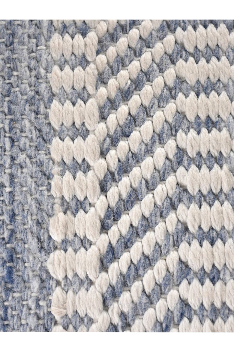 Seaside Stripe Oversized Handwoven Stool, Alternate, color, Blue