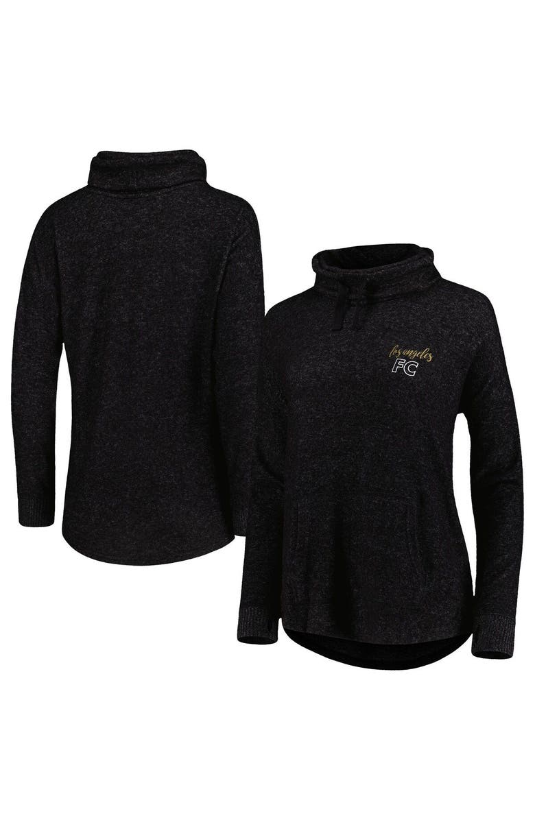 BOXERCRAFT Women's Heathered Black LAFC Cuddle Tri-Blend Pullover Sweatshirt, Main, color, Heather Black