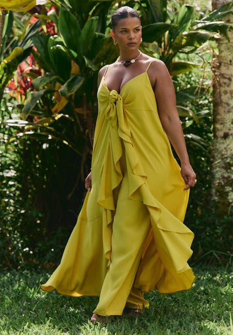 Tie-Front Ruffle Duster (Plus)