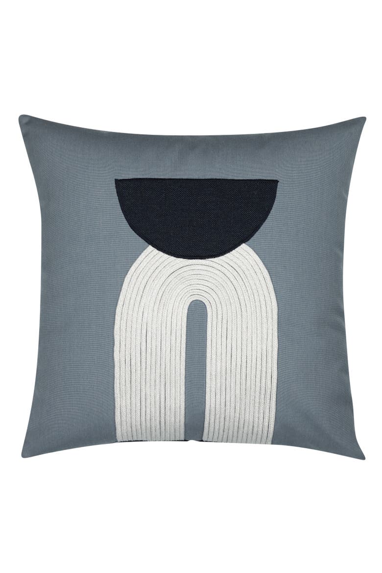 Modern Balance Slate Indoor & Outdoor Woven Accent Pillow, Main, color, Slate