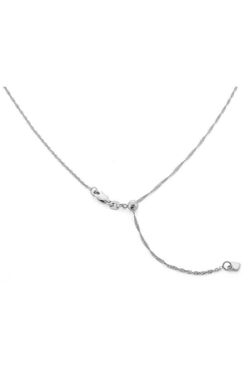 FZN Sterling Silver Adjustable Singapore Chain Necklace, Alternate, color, Silver