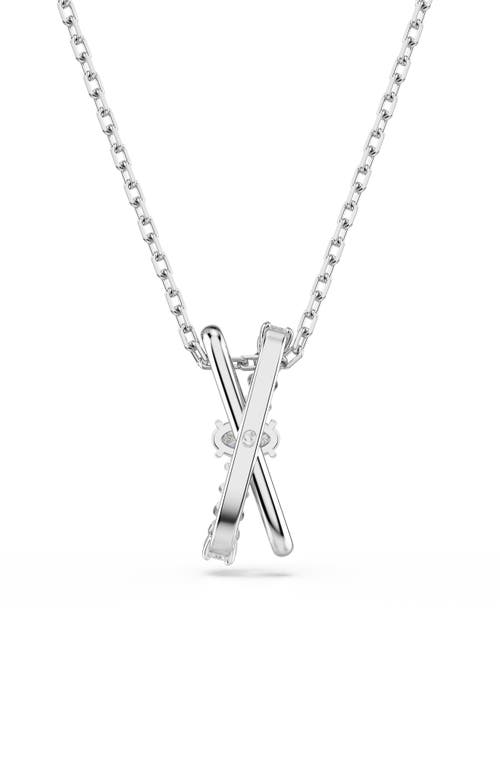 Swarovski Hyperbola Pendant 2 Band Rhodium Shiny White In White Gold