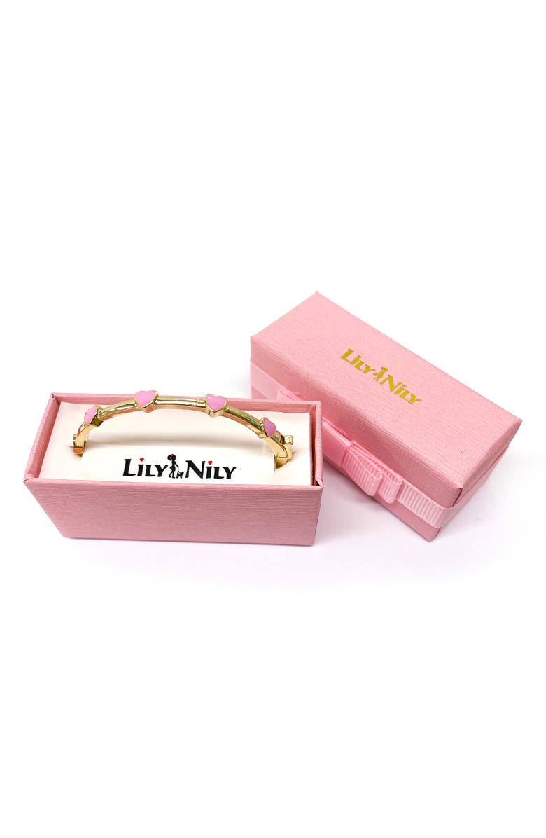 Lily Nily Kids' Heart Station Bangle, Alternate, color, Pink
