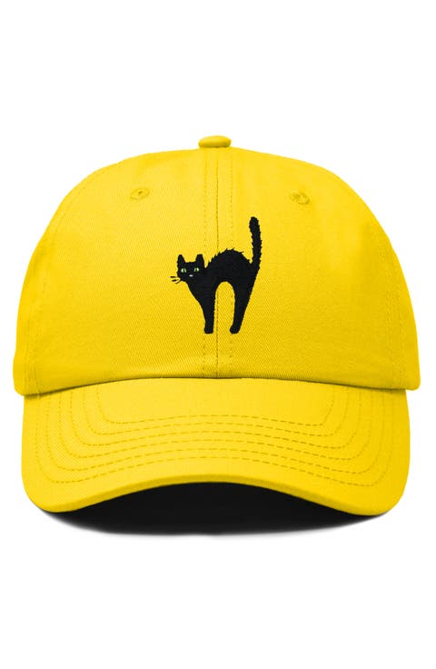 Black Cat Embroidered Casual Hat