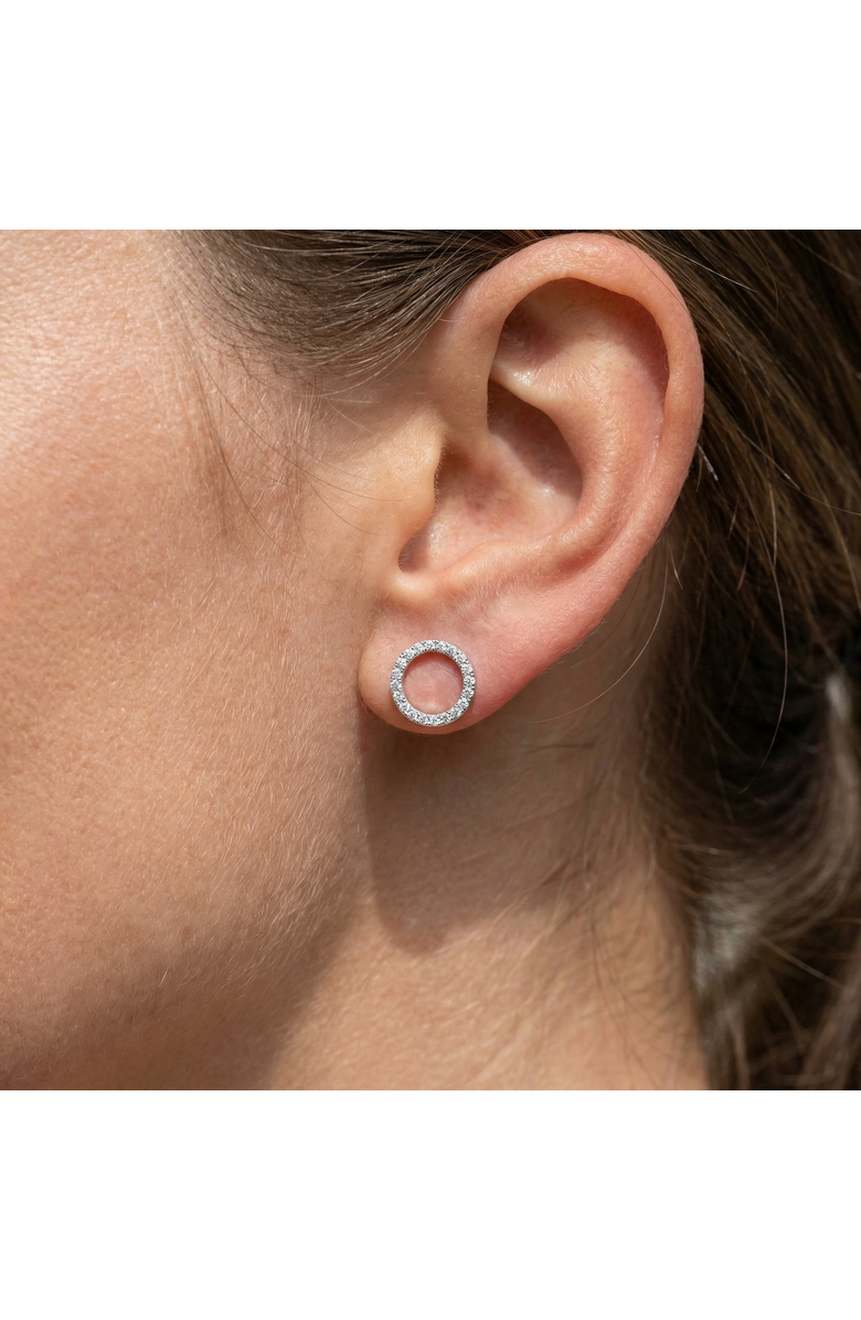 Bliss Diamond 1/4Ct Circle Diamond Earrings in White, Yellow, or Gold Lab Grown, Alternate, color, 10K Yellow Gold