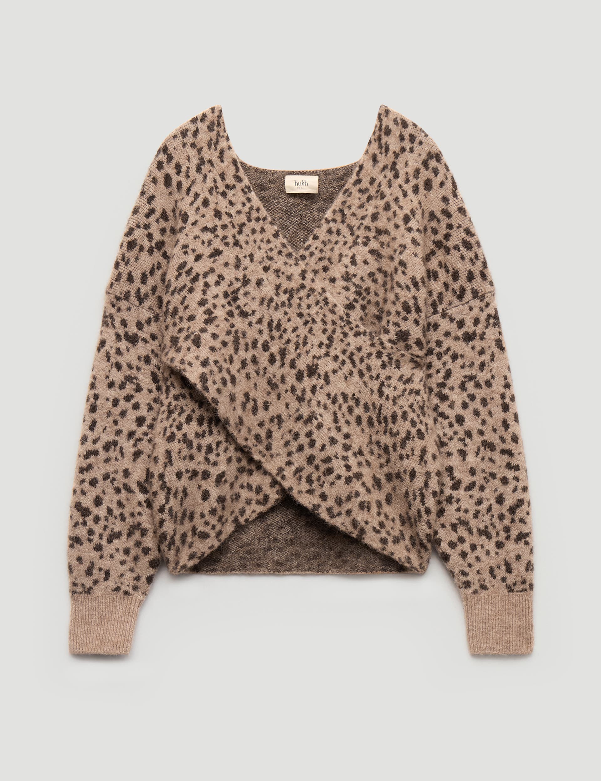 Betty Wool Blend Patterned Wrap Jumper - image 2