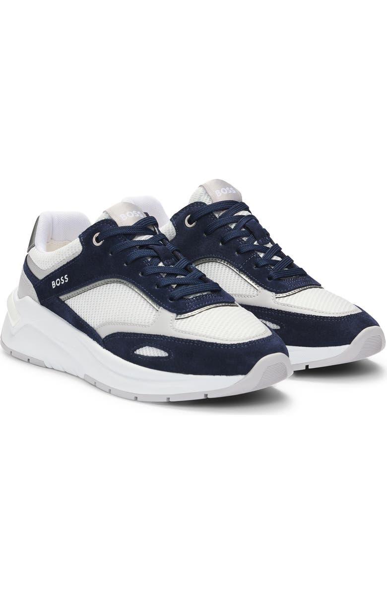 BOSS Skylar Runn Sneaker, Main, color, Open White