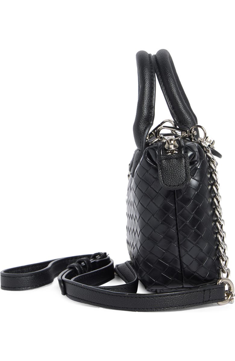 Madden Girl Mini Woven Tote, Alternate, color, Black