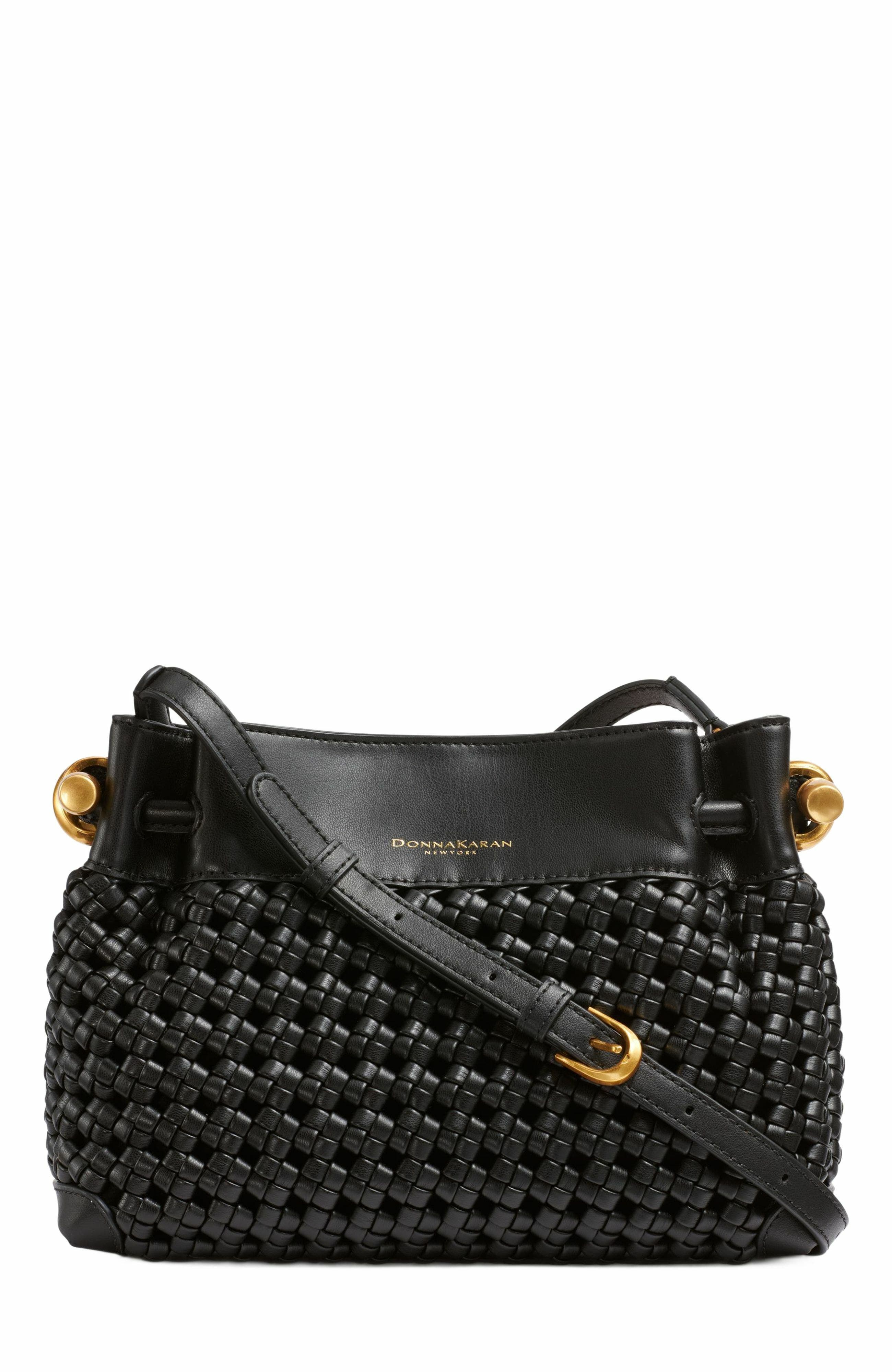 Cashmere Woven Crossbody Bag, Main, color, Black/Gold