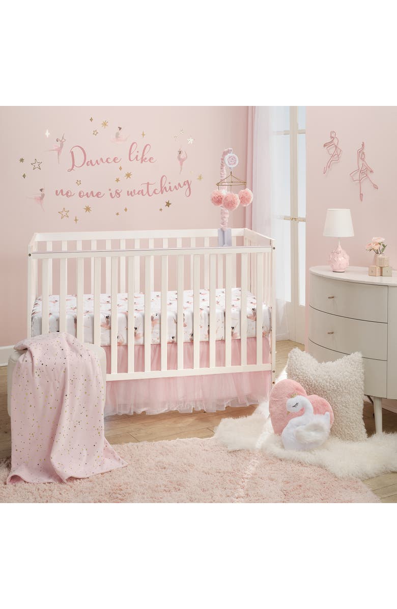 Lambs & Ivy Ballerina Baby Stars Soft Changing Pad Cover, Alternate, color, Pink