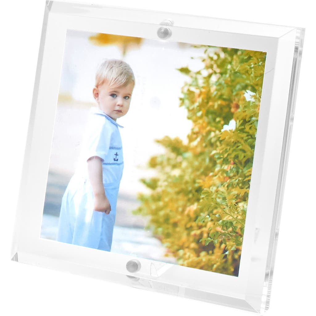 Tara Wilson Designs Beveled 4 X 4-inch Picture Frame In Transparent