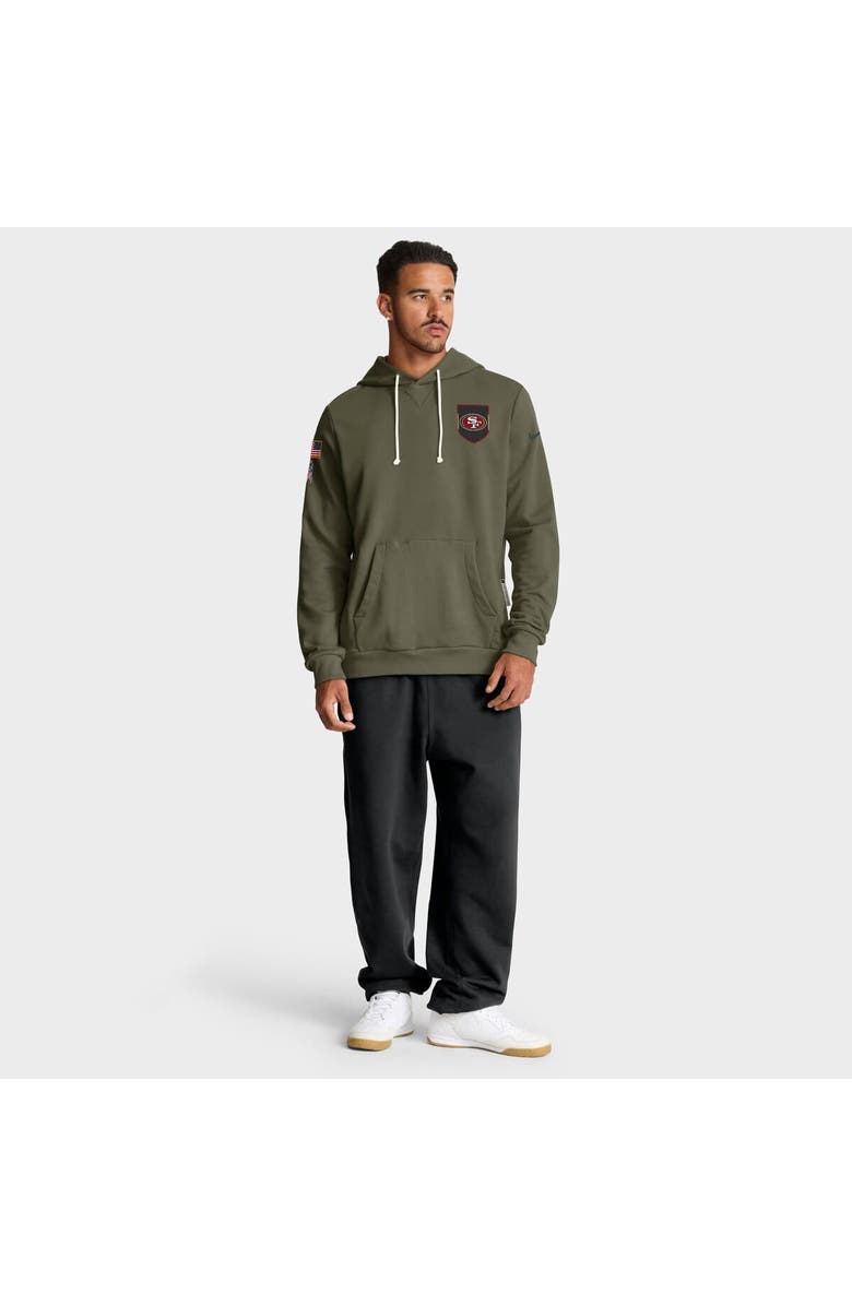 Nike Men's Nike Olive San Francisco 49ers Big & Tall 2025 Salute to Service Sideline Dominant Force Dri-FIT Hoodie, Alternate, color, Olive
