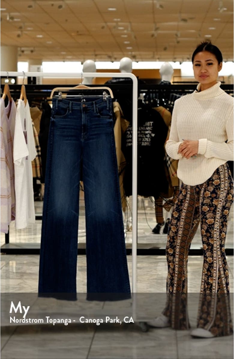 The Hustler Roller Heel High Waist Wide Leg Jeans, sales video thumbnail