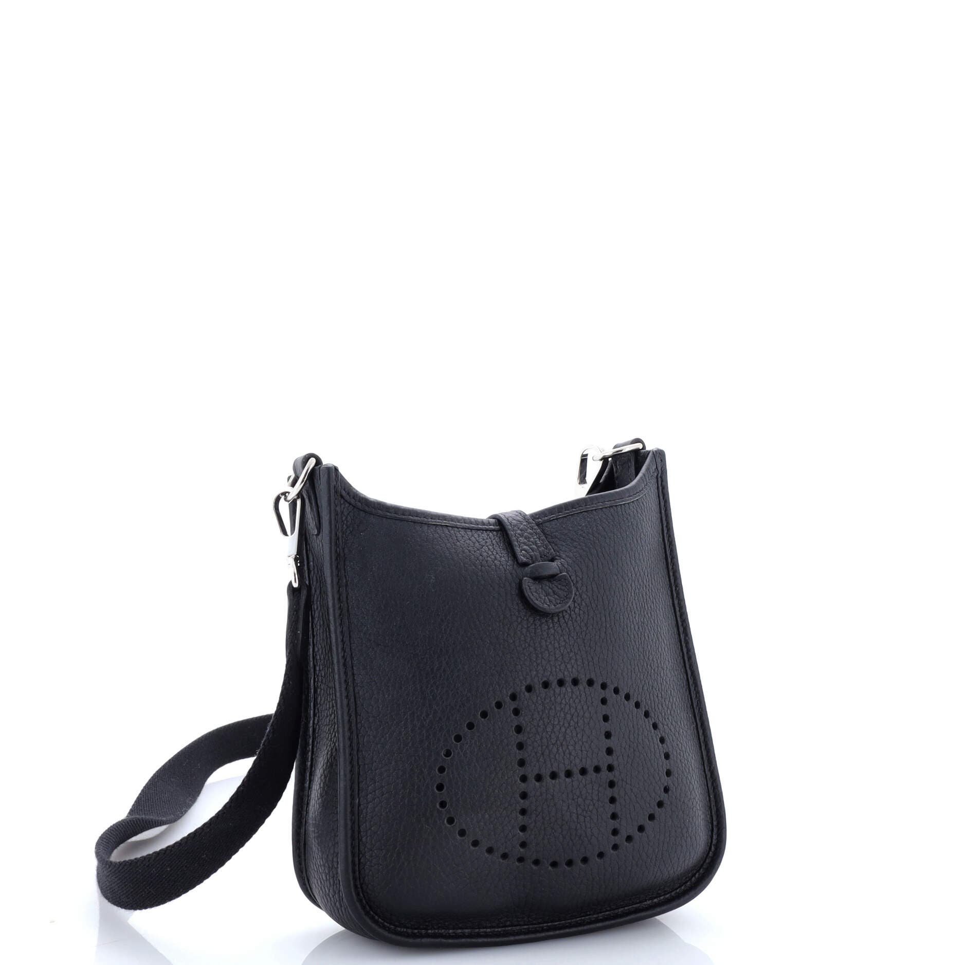 Pre-Owned Hermes Evelyne Bag Gen III Clemence TPM, Alternate, color, Noir