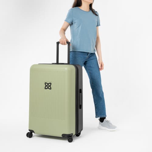 Sherpani Meridian 29 Inch Large Checked Travel Hardside Luggage In Sage