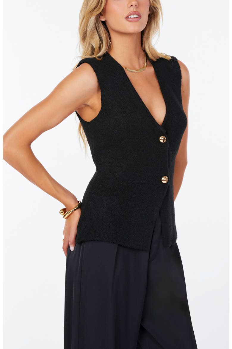 Gelina Sleeveless Sweater, Alternate, color, Black