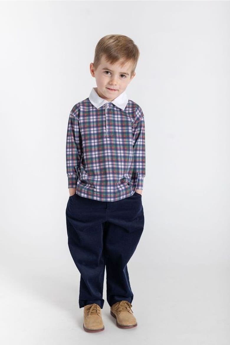 Plaid Knit Long Sleeve Polo, Alternate, color, Multicolor Plaid