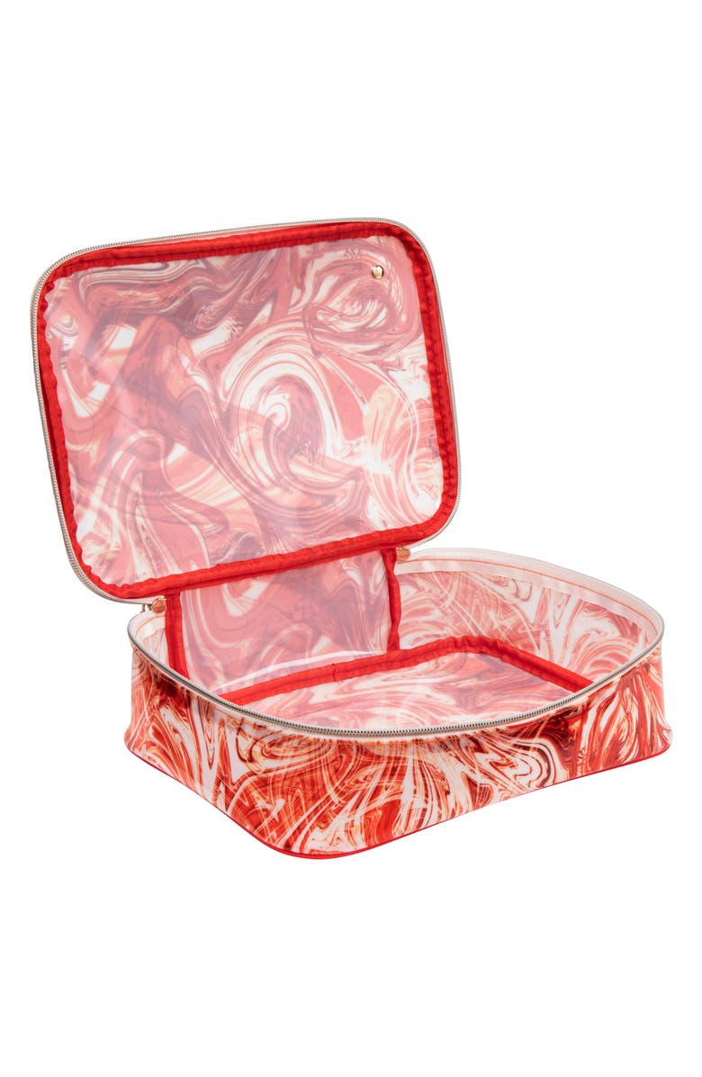 Stephanie Johnson Miami Tangerine Tango Claire Jumbo Makeup Case, Alternate, color,