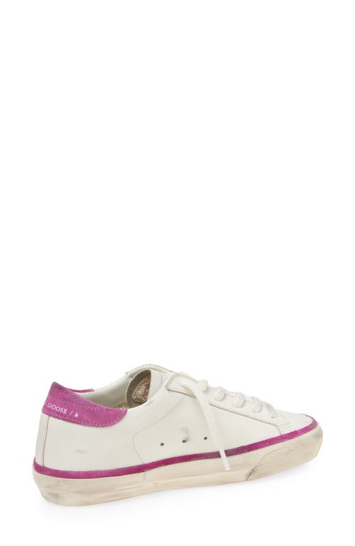 Golden Goose Super-star Low Top Sneaker In White/pink