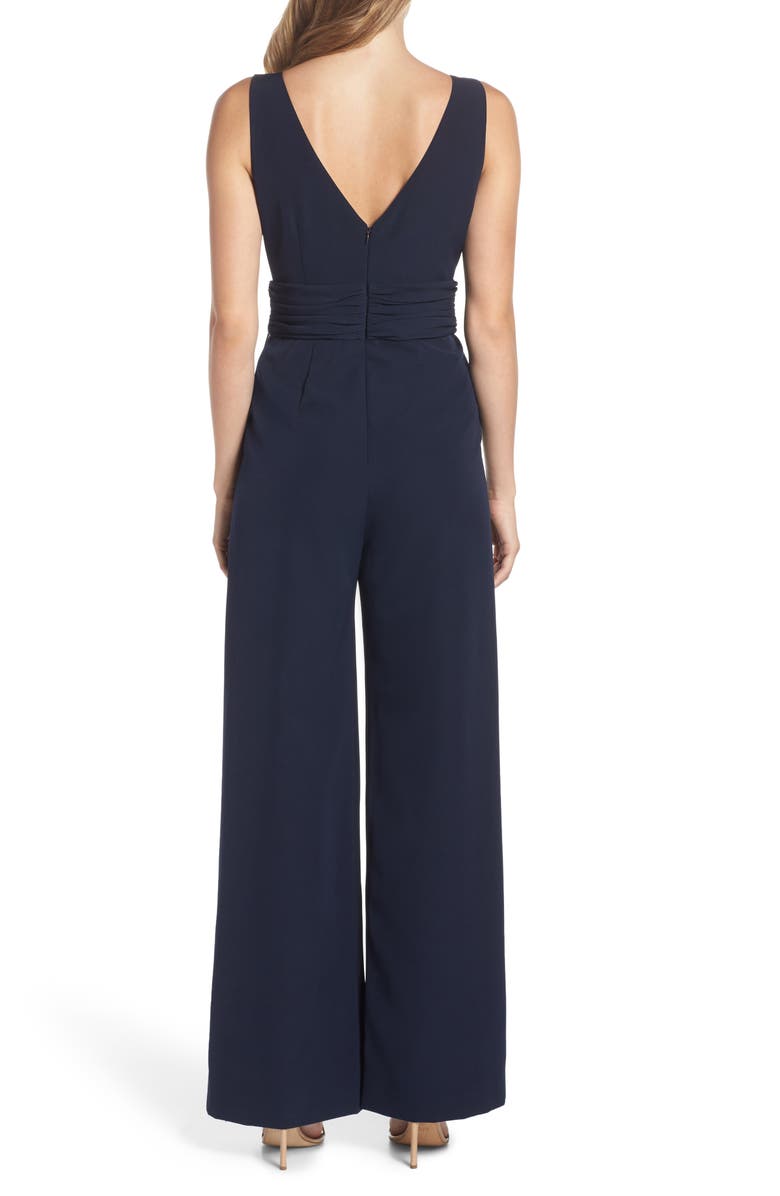 Eliza J Cascading Tie Jumpsuit, Alternate, color, 