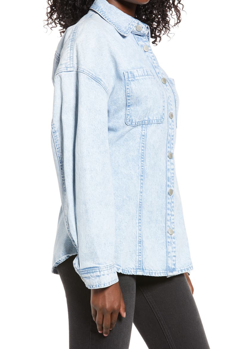 Cinched Back Denim Shirt, Alternate, color, SWEET DREAMS