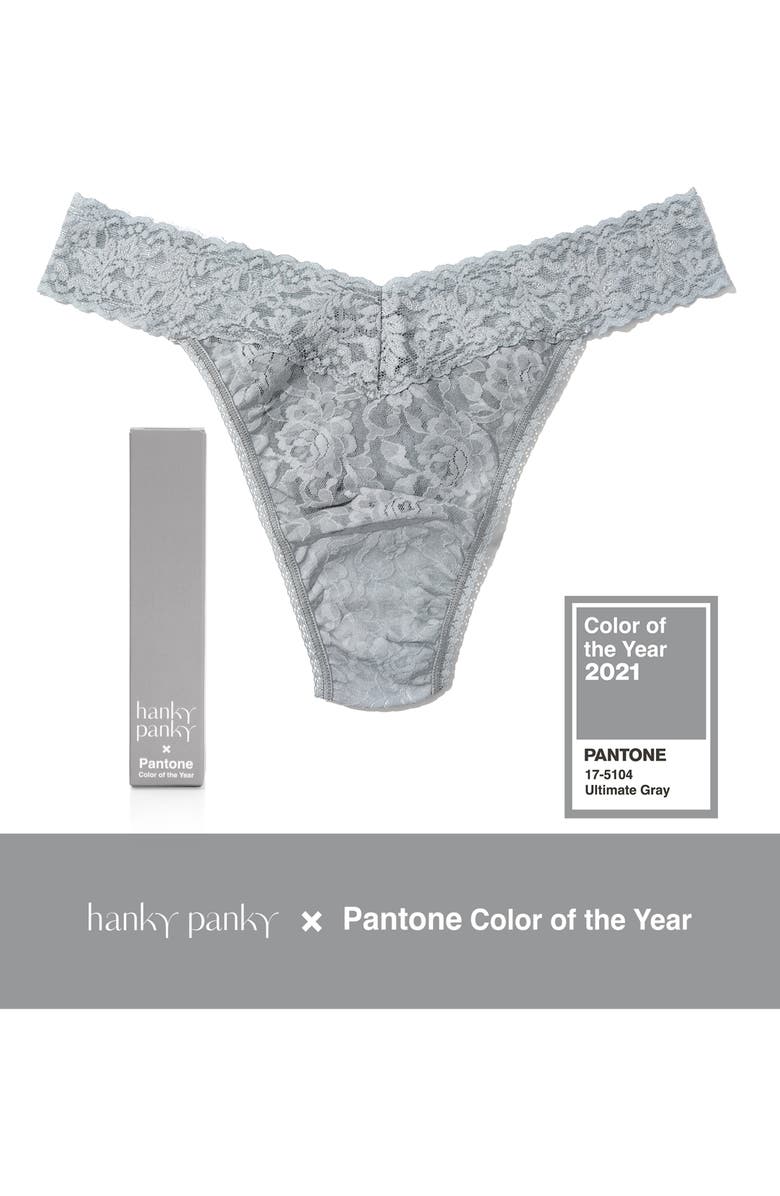 Hanky Panky x Pantone Color of the Year Signature Lace Original Rise Thong, Alternate, color, 