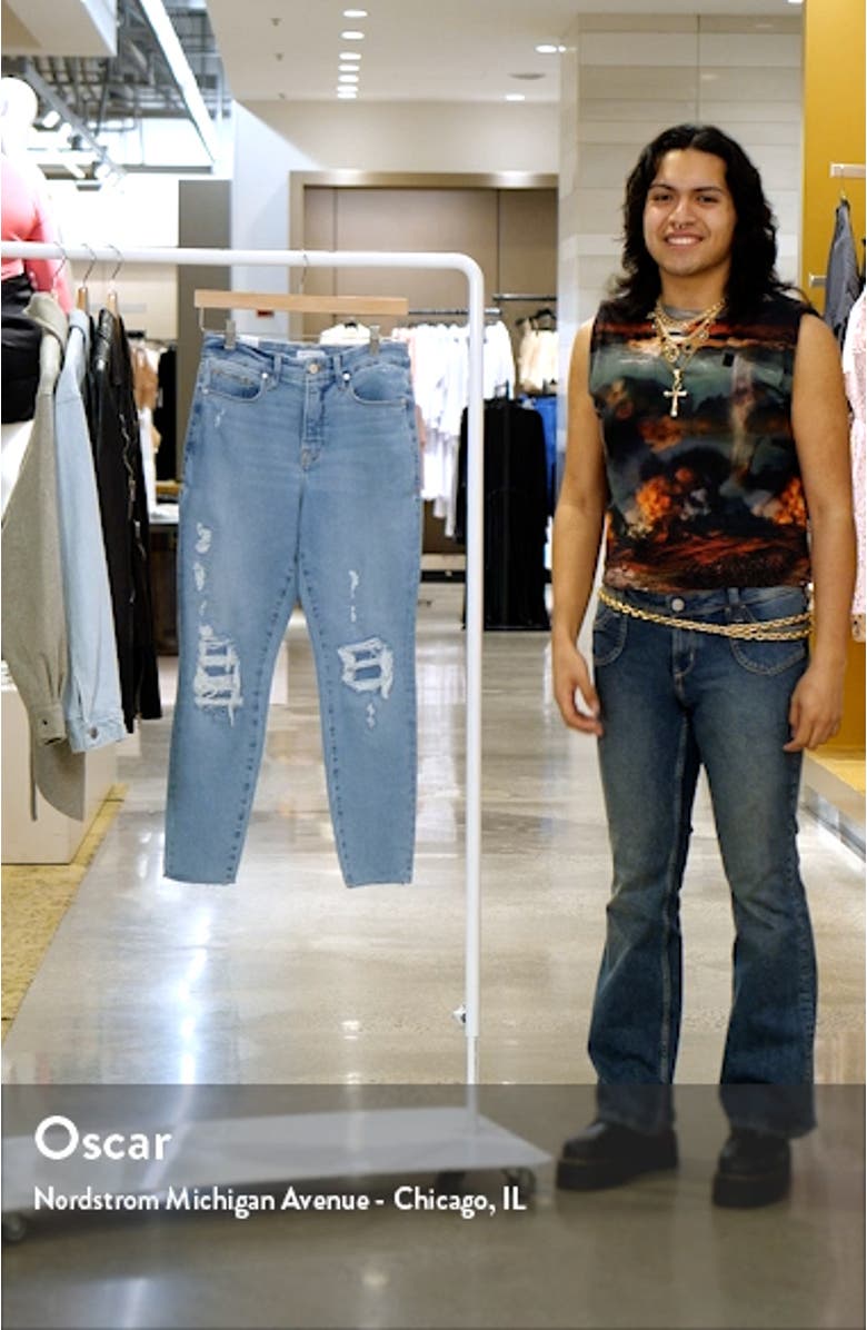 Good Legs Ripped Raw Hem Skinny Jeans, sales video thumbnail