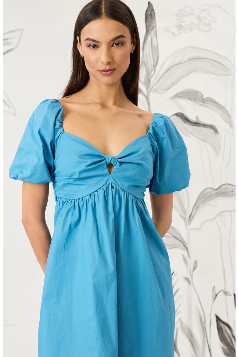 Bubble Sleeve Minidress, Alternate, color, CENDRE BLUE