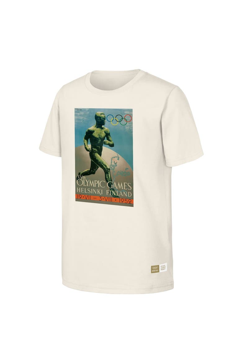 Men's  Natural 1952 Helsinki Games Olympic Heritage T-Shirt, Alternate, color, Natural