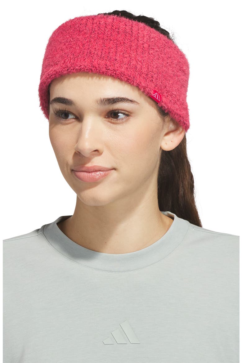 Fuzzy Headband, Alternate, color, POWER PINK/ MAROON/ WHITE