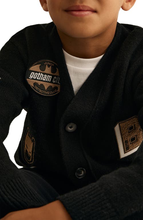 Reiss Kids' Dc® Batman Cardigan In Black